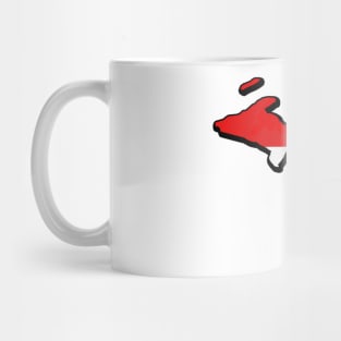 Red, White, and Blue Michigan Outline Mug